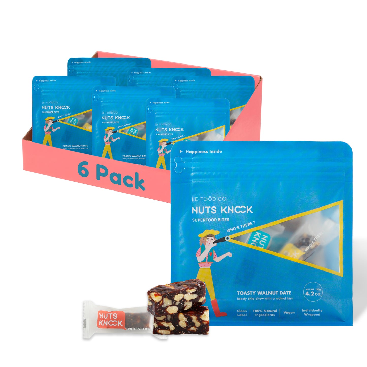 Toasty Walnut Date - x6 Grab-and-Go Bags