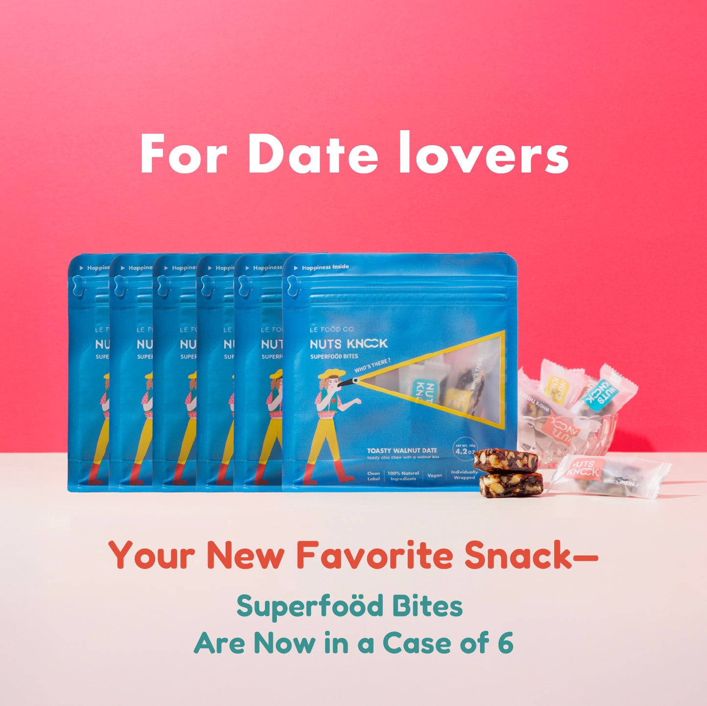 Toasty Walnut Date - x6 Grab-and-Go Bags